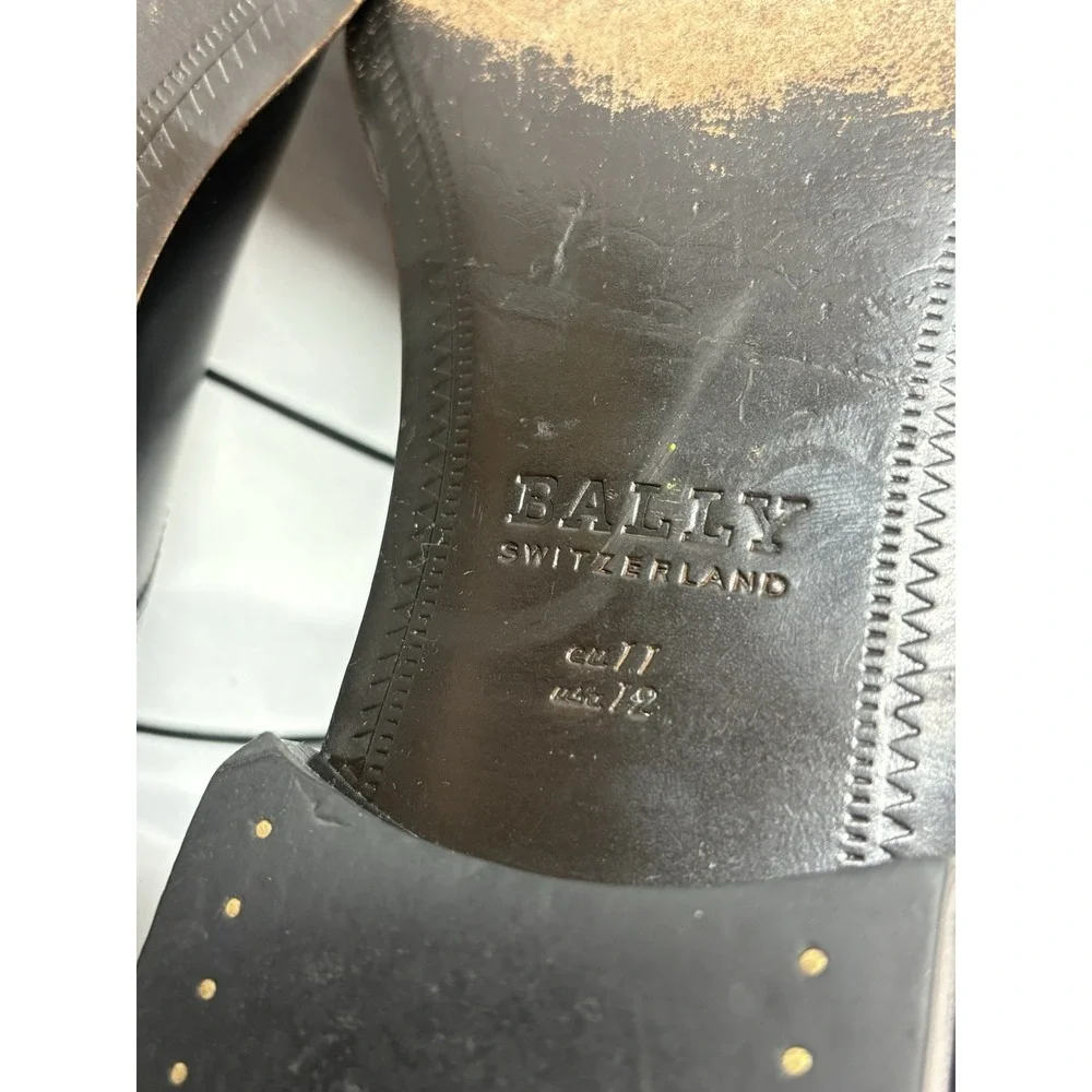 BALLY OF SWITZERLAND Brooking Oxfords Mens US 12 3E Extra Wide Dress Shoes Black